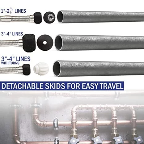 Sewer Camera, pipe inspection camera, 130FT cable W/ FT counter, 1'' camera head W/ 512Hz transmitter & self-leveling, can pair W/ 512Hz locator