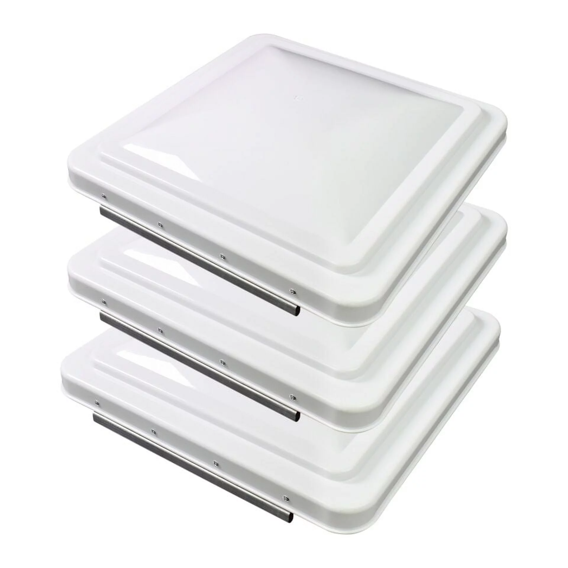 RV 14 x 14 Roof Vent Cover Replacement Lid-Motorhome Camper RV Trailer White (3)