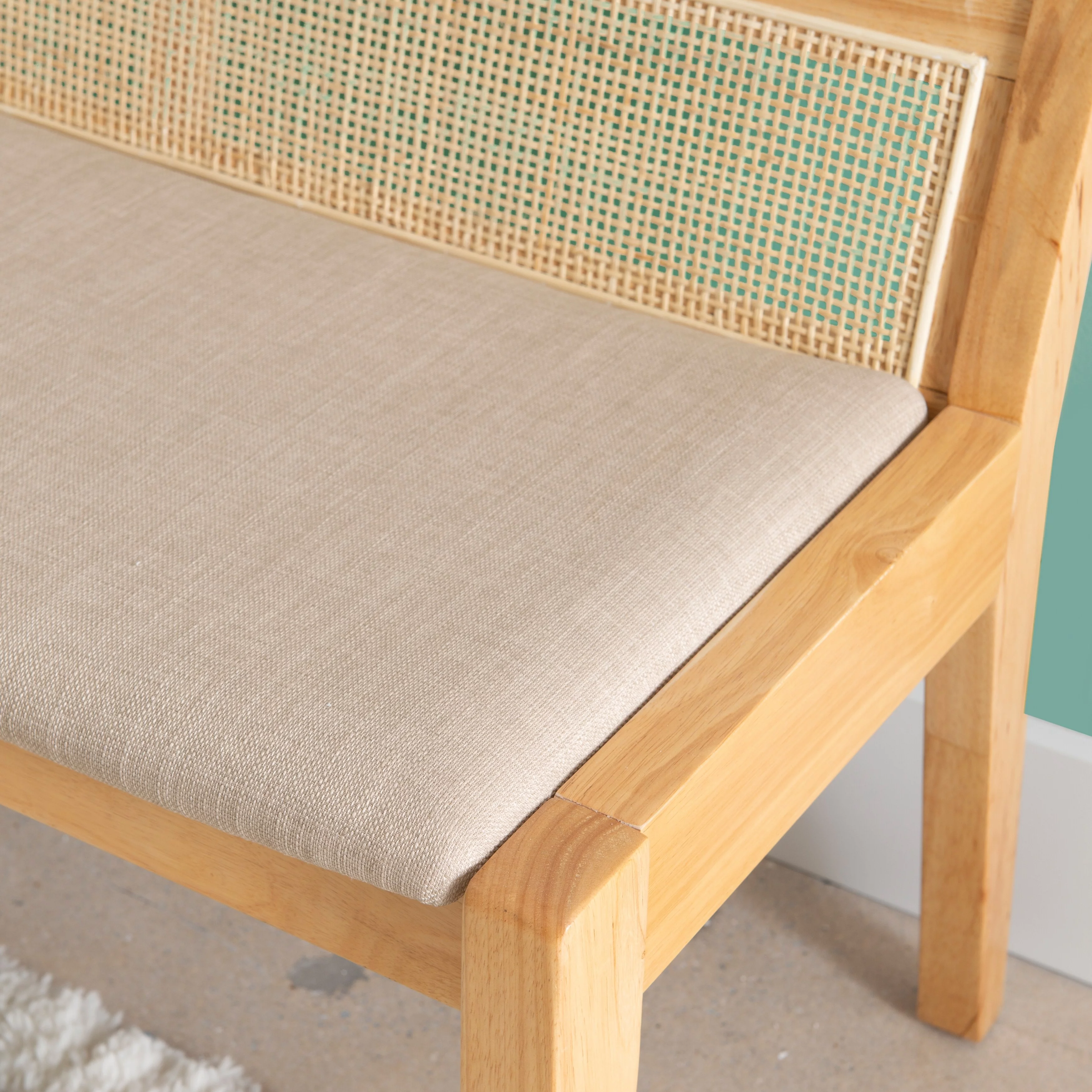 Powell Buford Rattan Beige Entryway Bench