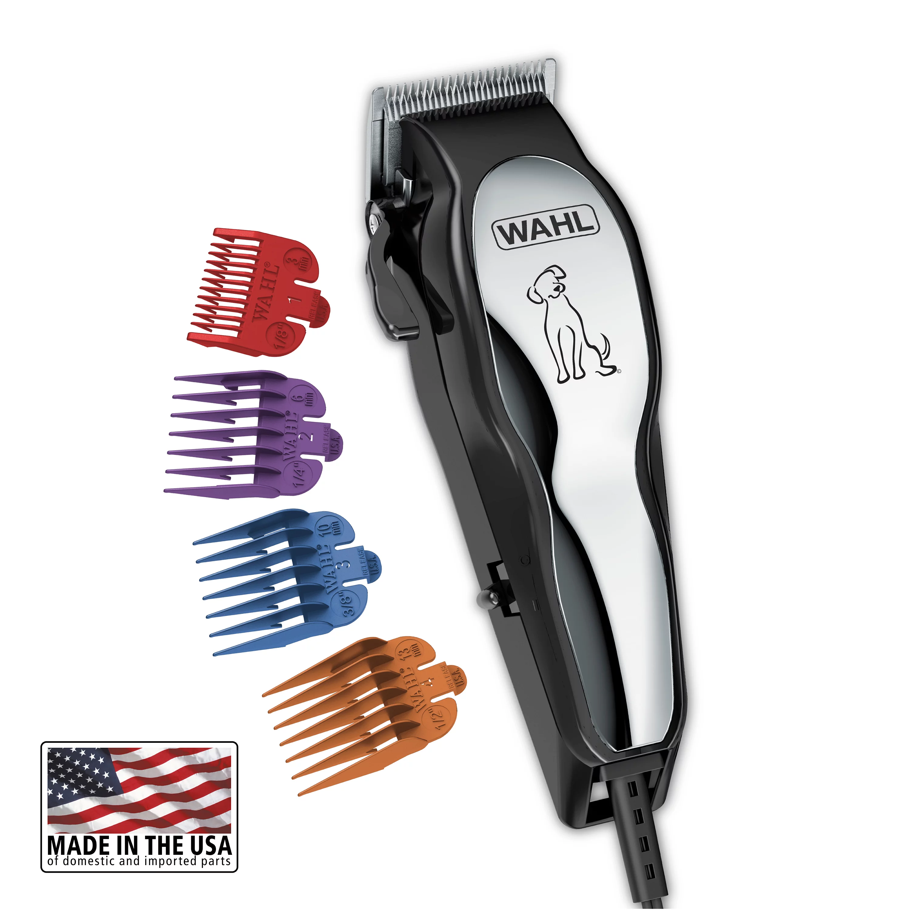 Wahl Pet-Pro, Complete Dog Hair Cutting Clipper Kit Model 9281-210, Silver/Black