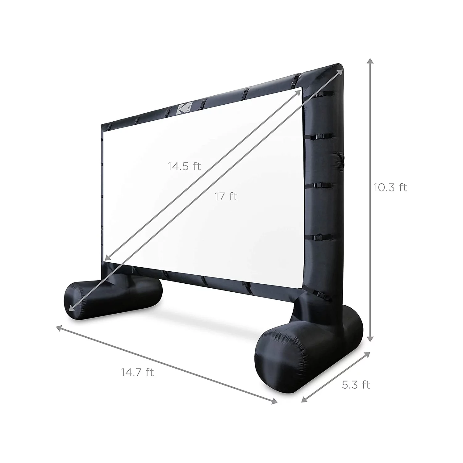 Restored Kodak RODPJINSCR17 Inflatable Floor Projector Screen 174