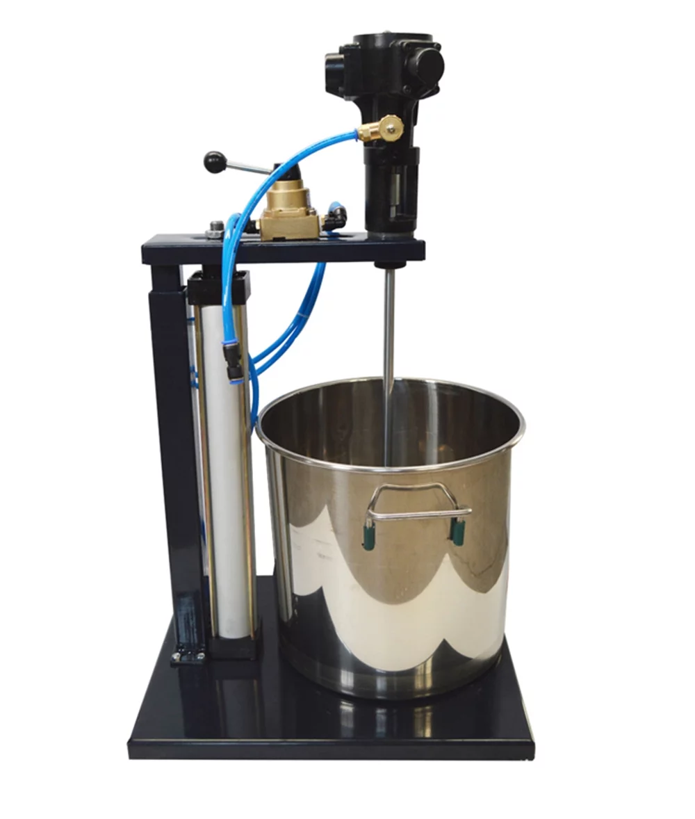 INTBUYING 5 Gallon Automatic Pneumatic Mixer Stainless Steel Tank Barrel Paint with Adjustable Stand