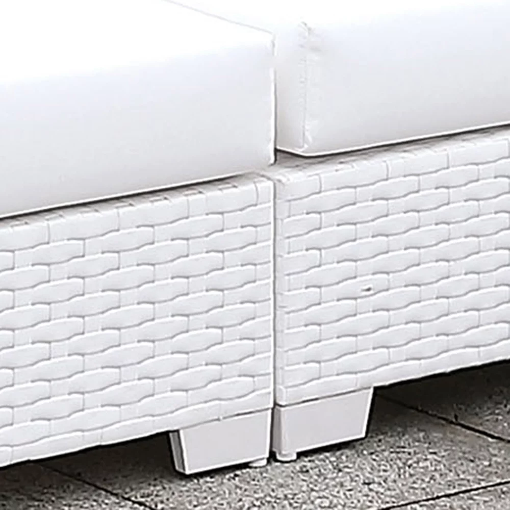 Arthur Modular UV and Water Resistant Outdoor Bench, White