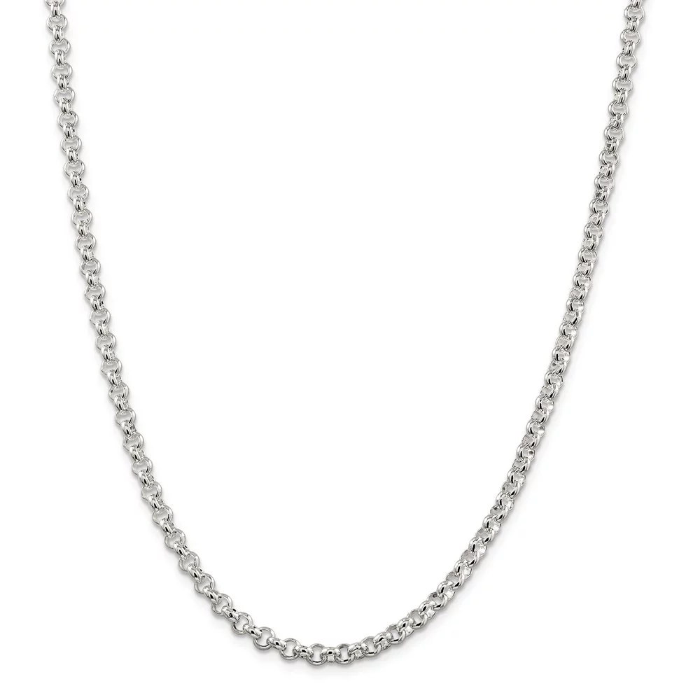 Auriga 925 Sterling Silver 4.75mm Half Round Belcher Bracelet 8 inch for Women