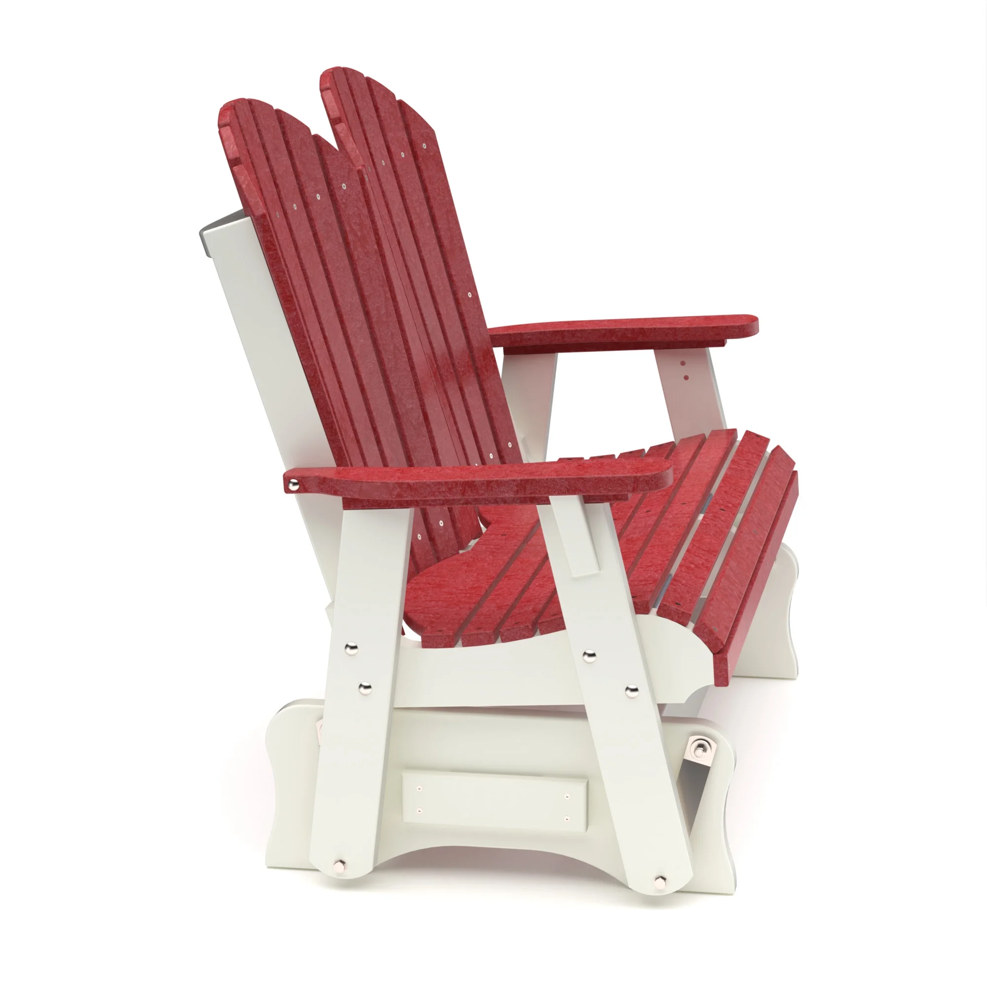 Wildridge Heritage Double Glider, Weathered Wood, Outdoor Weather Resistant Poly Patio Furniture
