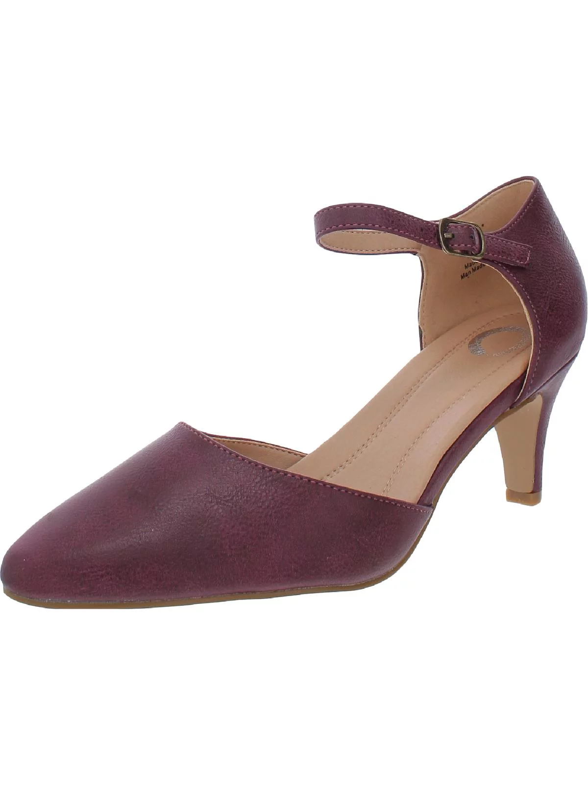 Journee Collection Womens Bettie Faux Leather Padded Insole Mary Janes