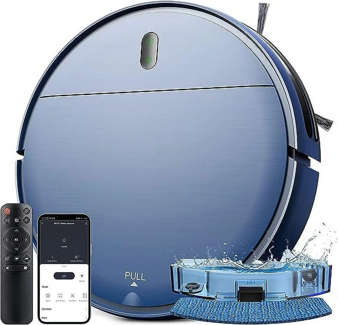 Pre-Owned ZCWA Robotic Vacuum and Mop Blue BR151 Missing Accessories (Fair)