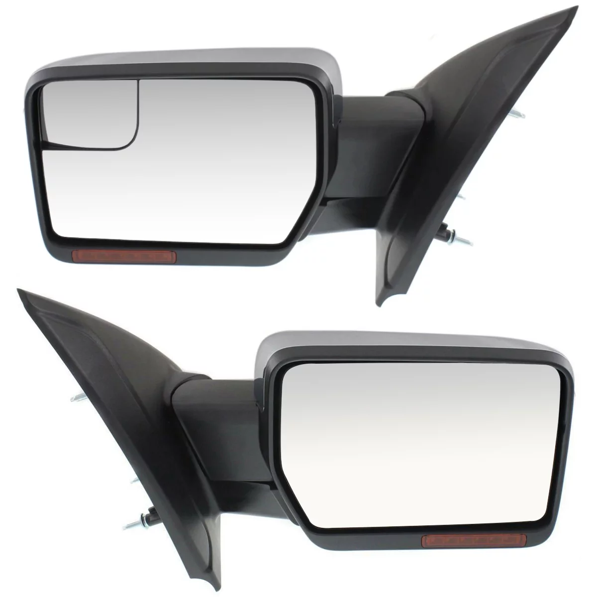 AutoShack Driver and Passenger Mirrors Power Folding Heated Chromed Chrome Set of 2 Replacement for 2011 2012 2013 2014 Ford F-150 3.5L 3.7L 5.0L 6.2L V6 V8 4WD AWD RWD KAPFO1320412PR