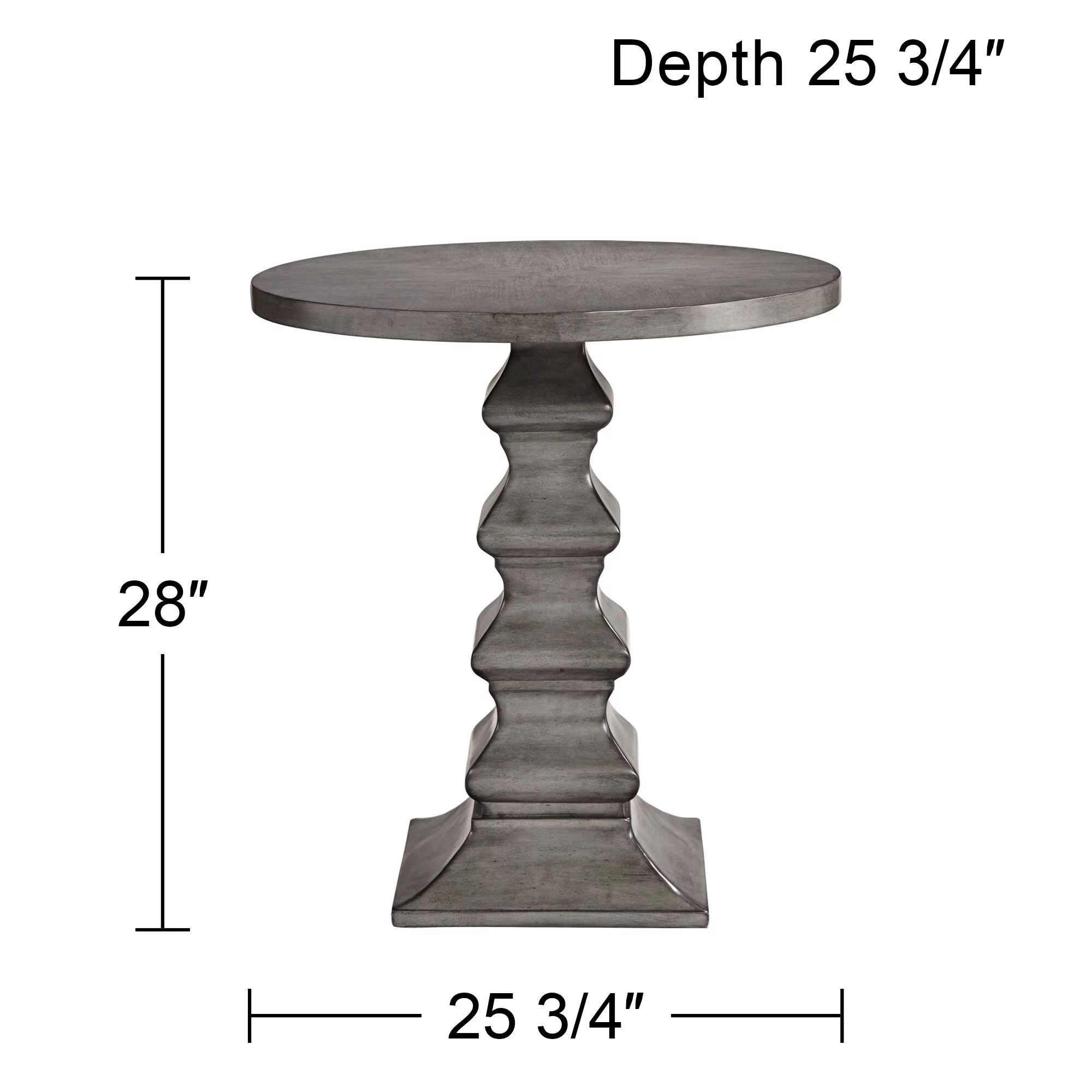 55 Downing Street Traditional Gray Slate Round Accent Table 25 3/4