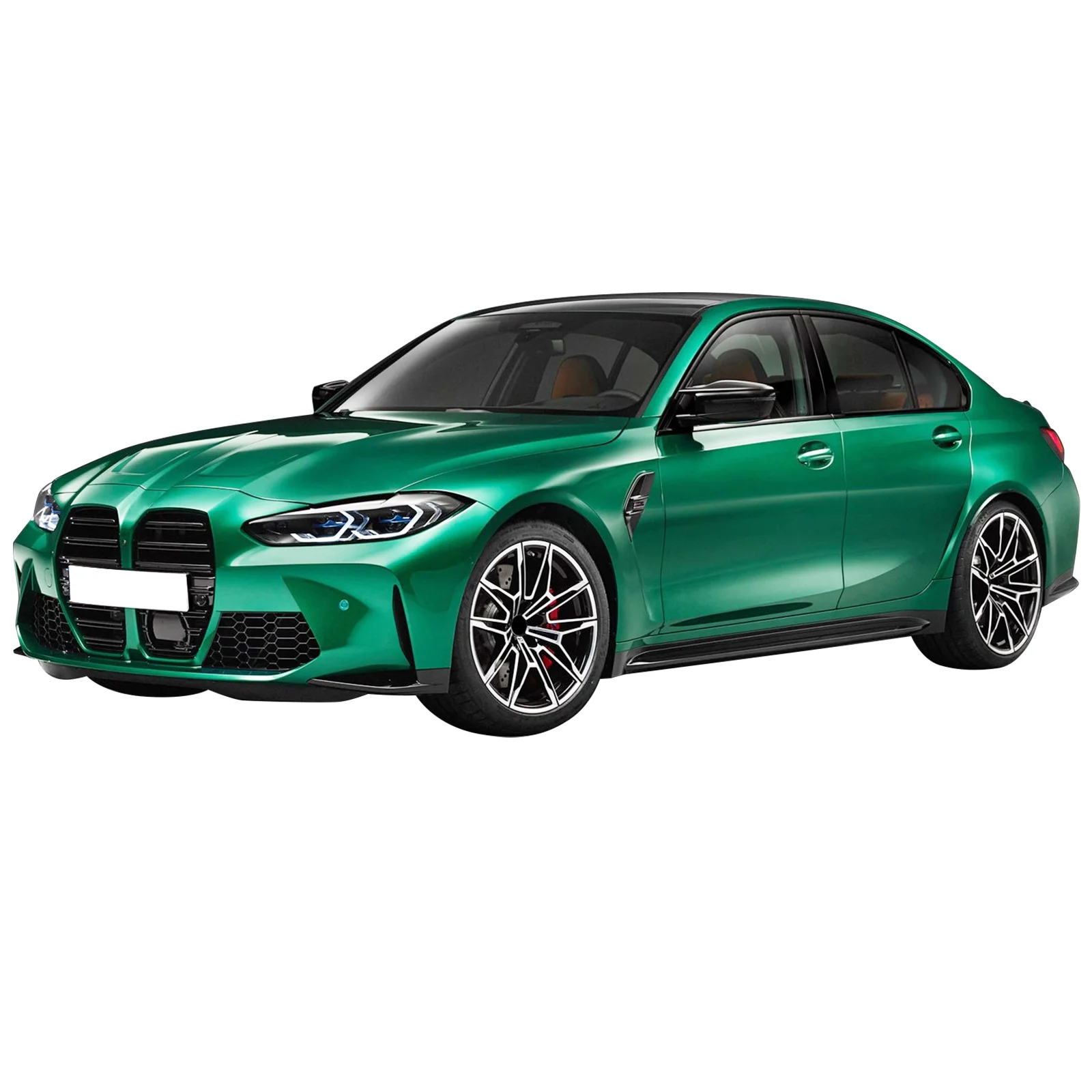 Ikon Motorsports Side Skirts w/ Ambient Light Compatible With 2019-2023 BMW 3 Series G20 Sedan 4-Door M3 Style Rocker Panel Extension Lips Pair