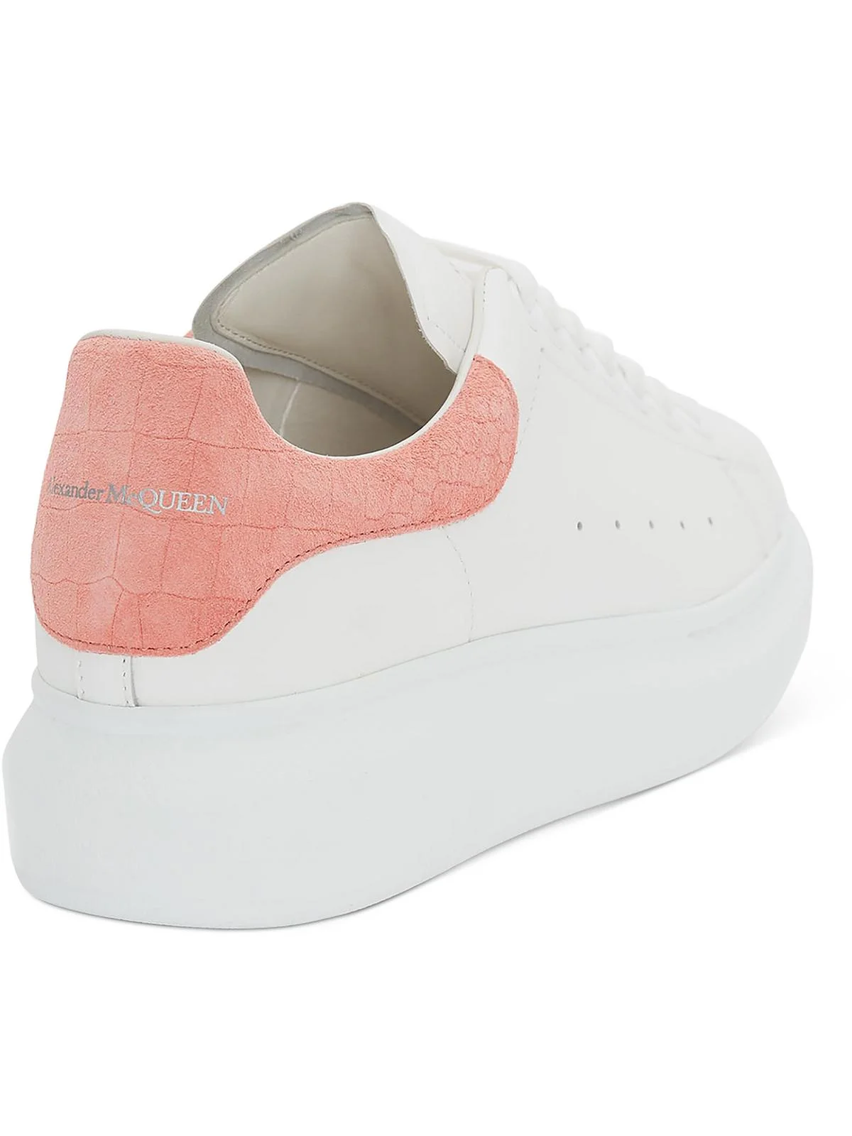 Alexander McQueen Womens Suede heel detail Casual and Fashion Sneakers