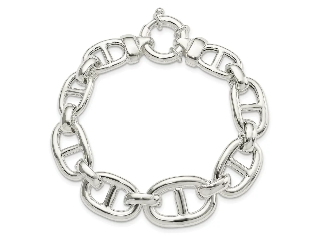 FJC Finejewelers 925 Sterling Silver Polished Fancy Link Bracelet 7.75 Inches x 16.44 mm