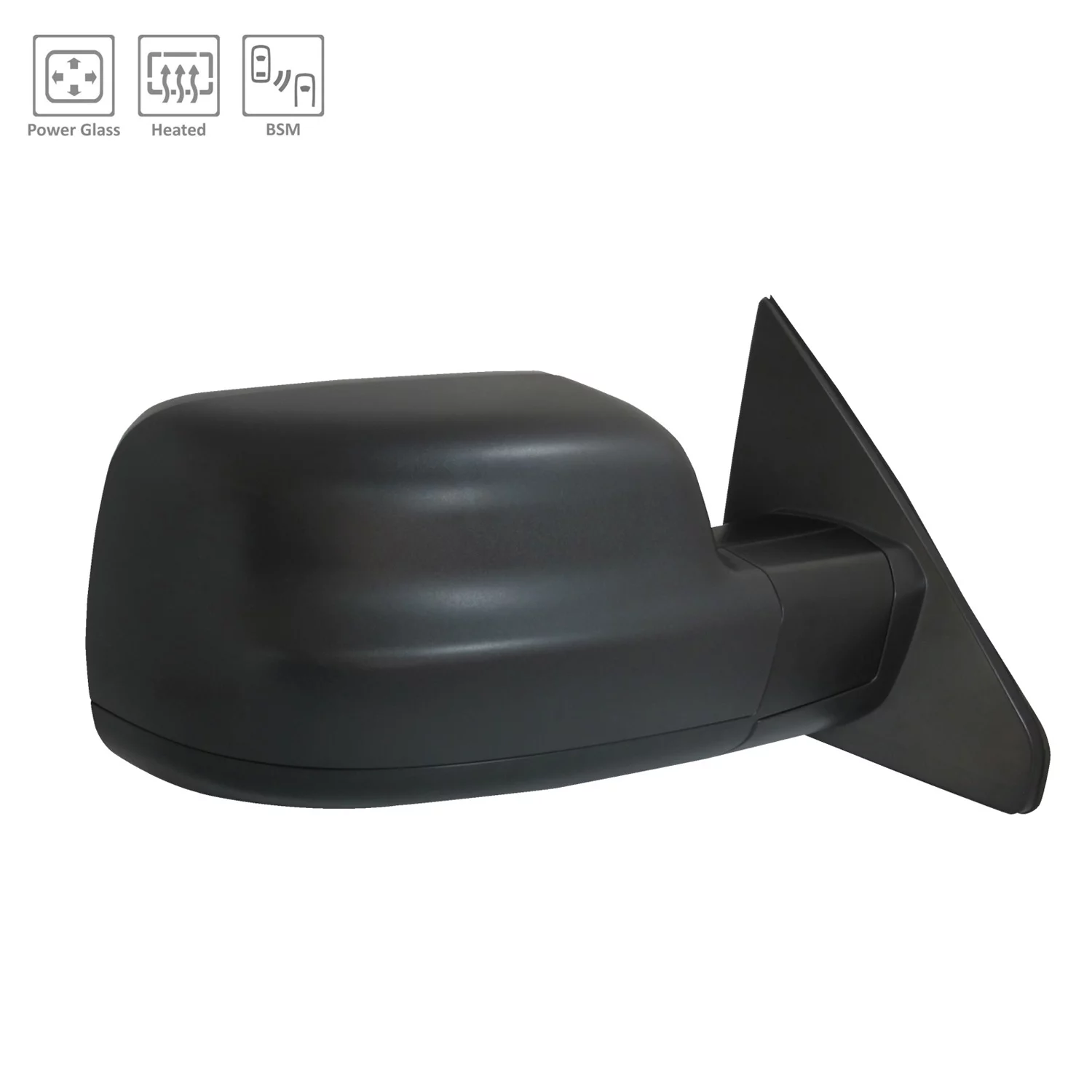 New Aftermarket Premium Fit Black Passenger Side Door Mirror 68462884AA fits 2019-2022 Ram 1500