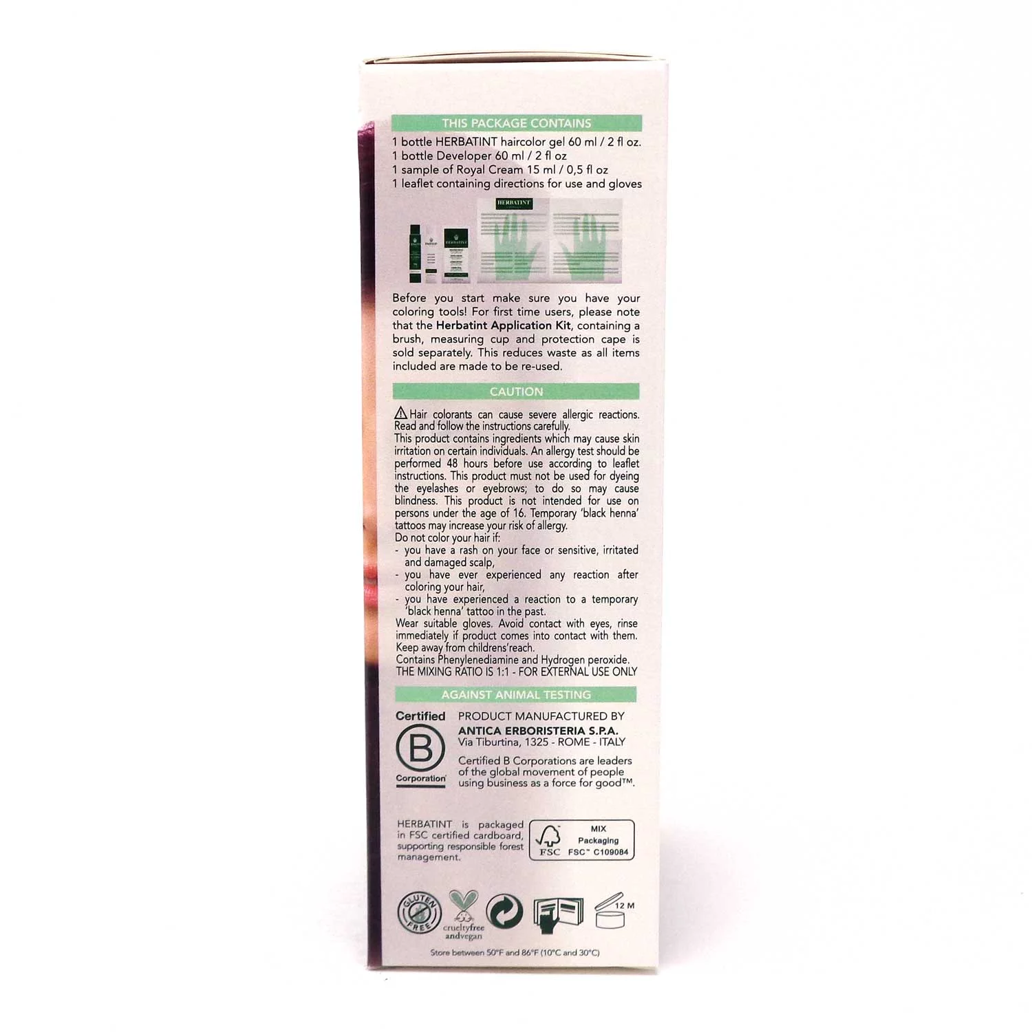 Herbatint Permanent Haircolor Gel, FF3 Plum, Alcohol Free, Vegan, 100% Grey Coverage - 4.56 oz