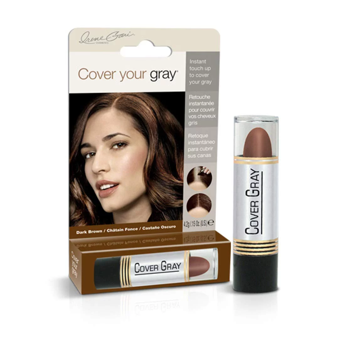Cover Your Gray for Women Touch Up Stick, Dark Brown, 0.15 oz (Pack of 4)