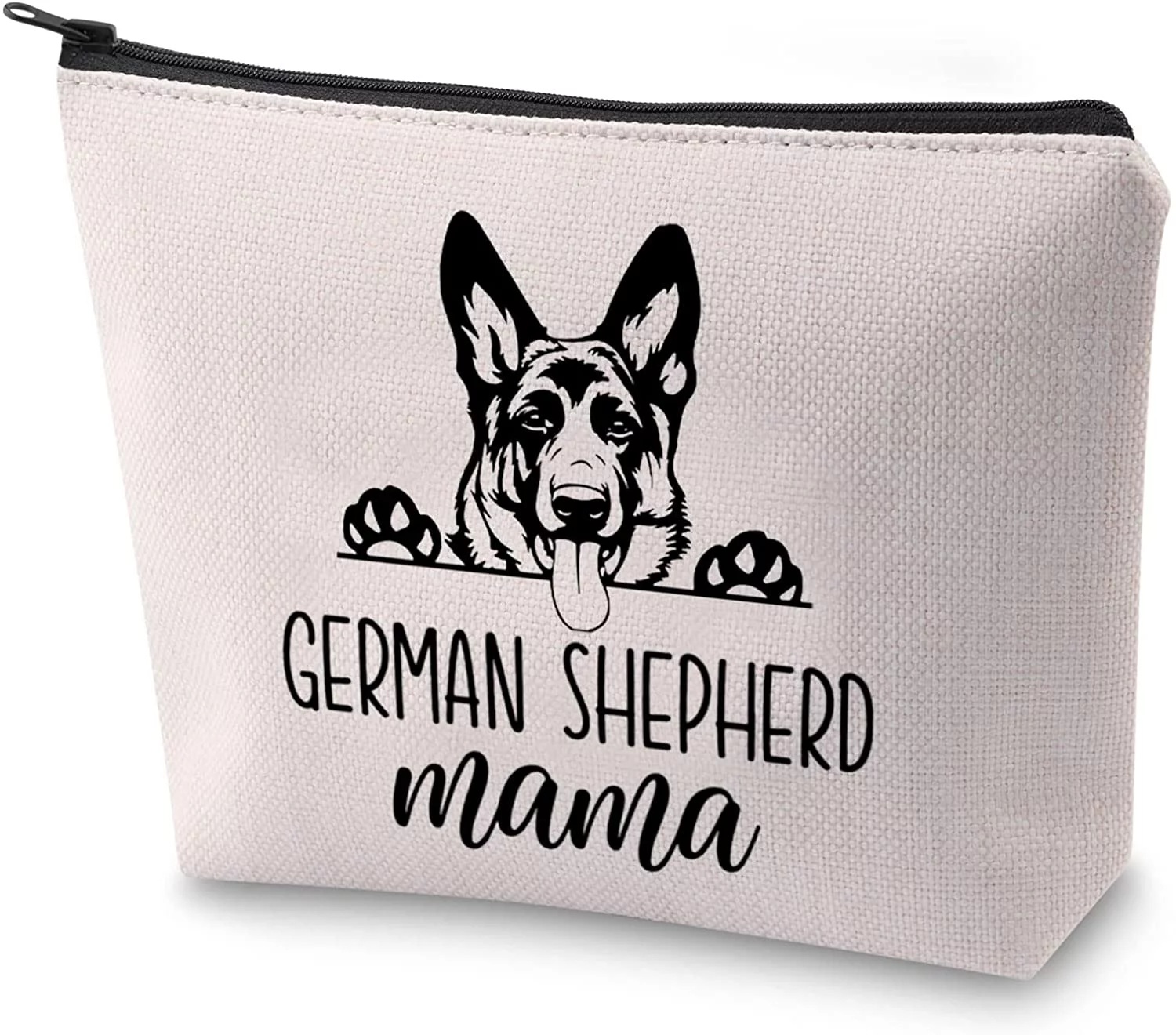 German Shepherd Dog Owner Gift Funny Shepherd Mama Cosmetic Bag Zipper Accessory Pouch