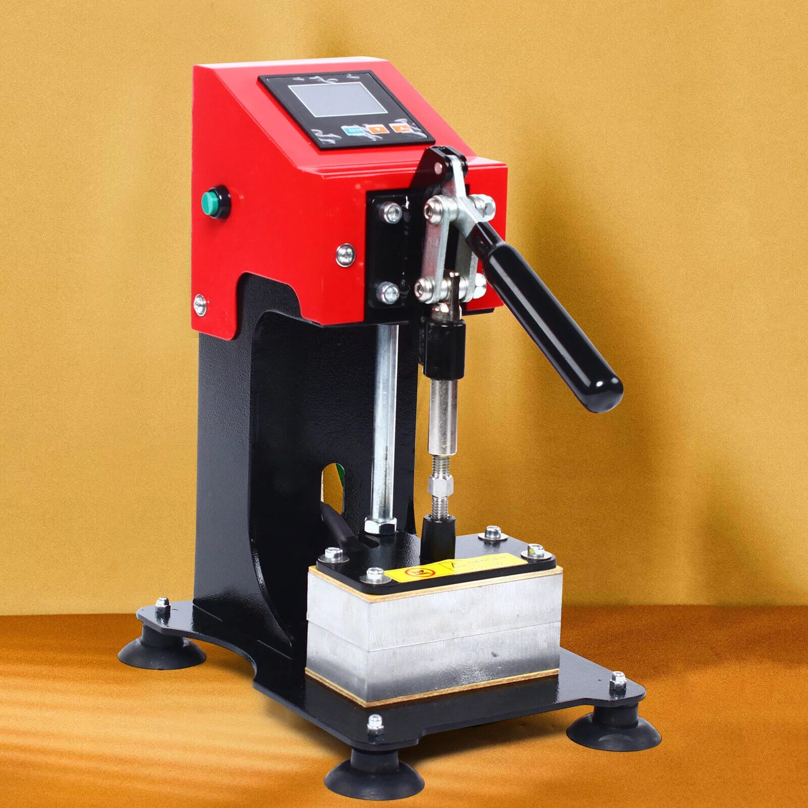 900w Heat Press Machine Dual Heating Stamping Transfer Printer Wax Extractor,Red + Black