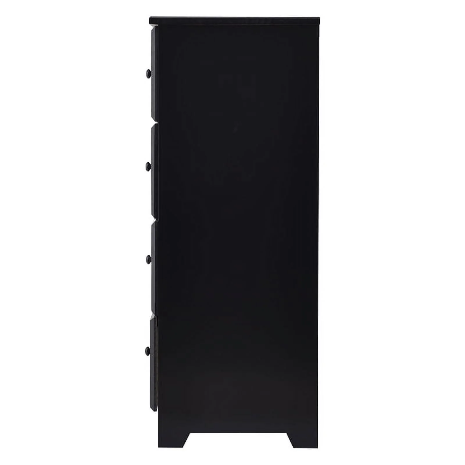 Home Square 2-Piece Set with Queen Captains Bed 4-Drawer Chest Dresser in Black