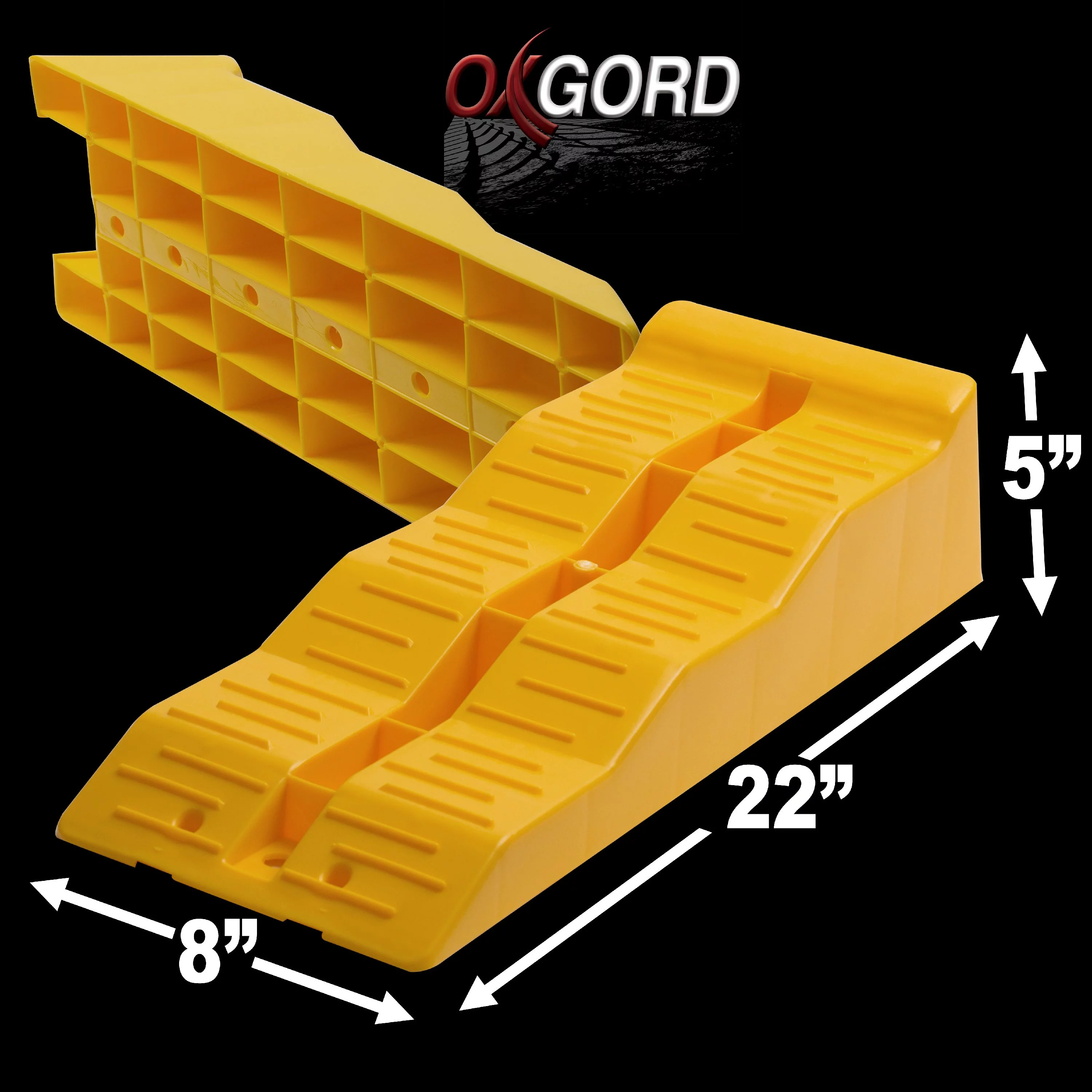 Oxgord Car Leveler Ramp Chock Multi-Leveling Heavy-Duty Blocks (2-Piece)