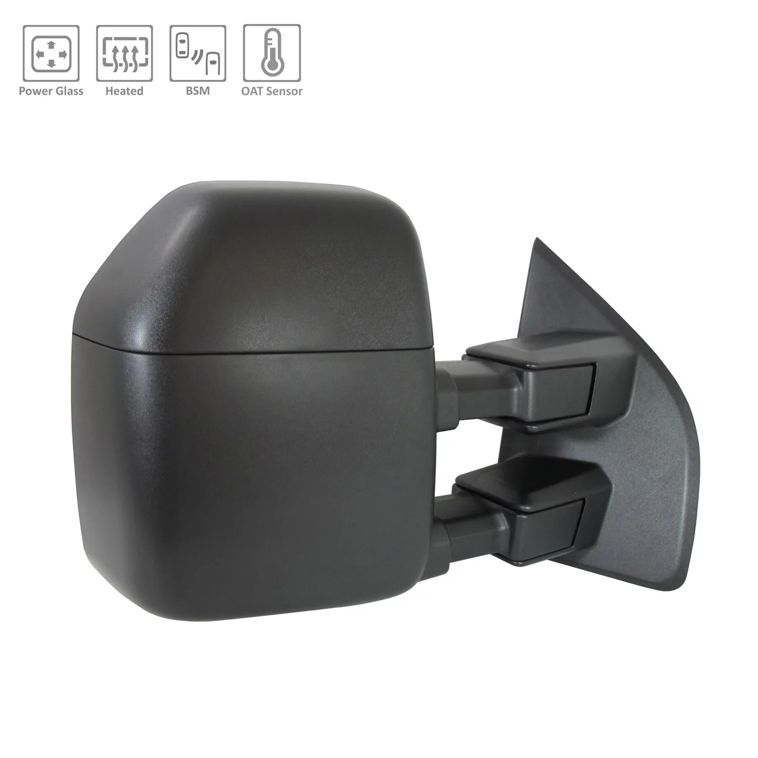 New Aftermarket Premium Fit Black Passenger Side Door Mirror MC3Z17682XA fits 2017-2022 Ford F-250 Super Duty