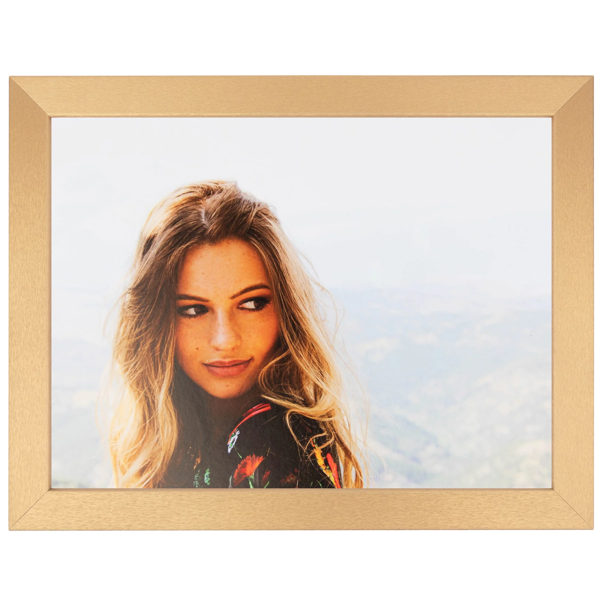 ArtToFrames 12x16 Inch Gold Alloy Picture Frame, This Gold MDF Poster Frame is Great for Your Art or Photos, Comes with Regular Glass (4638)
