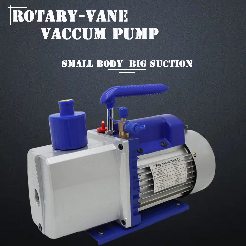 TECHTONGDA 7 CFM 110V 60Hz 2-Stage Rotary Vane Deep Vacuum Pump 3/4HP Free Shipping