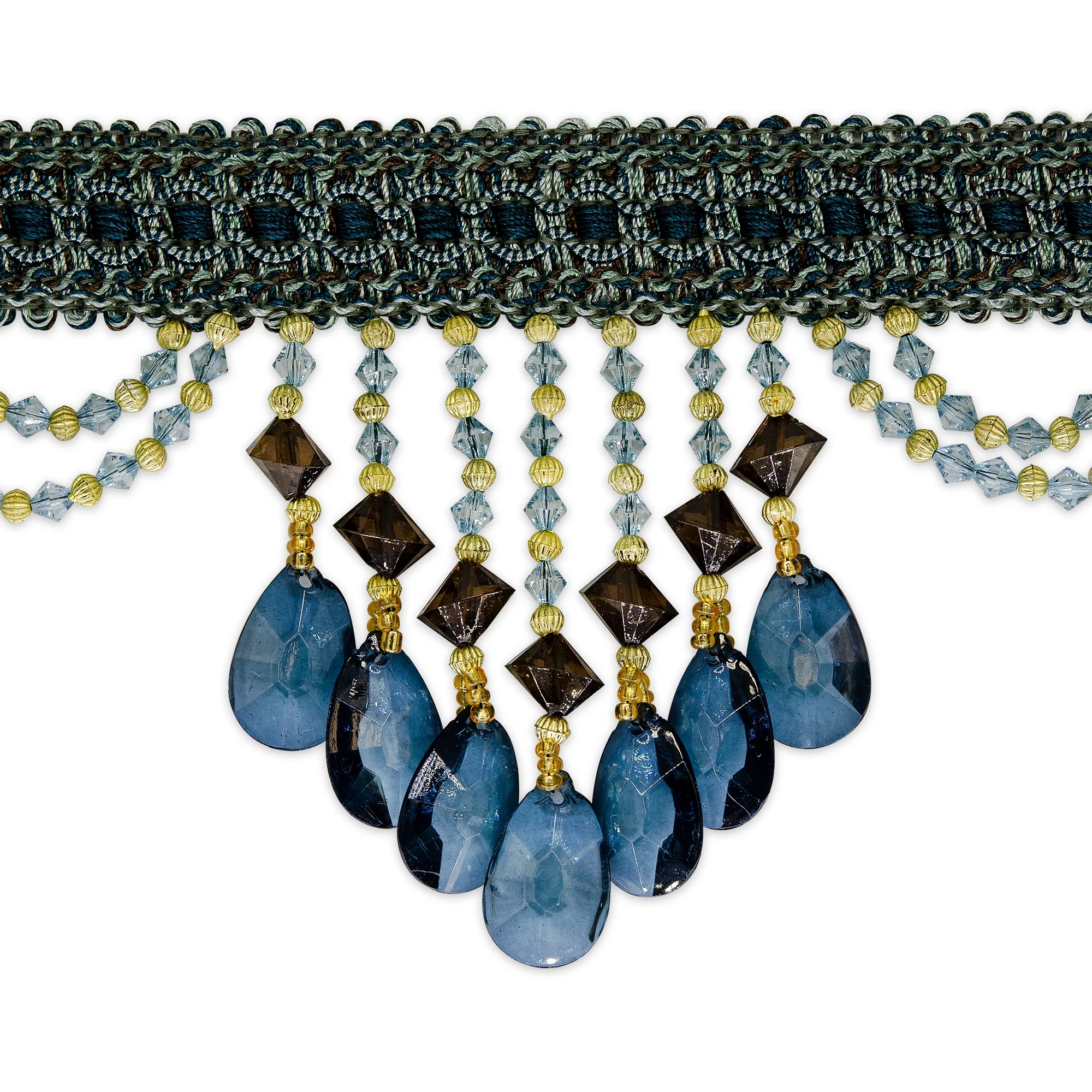 Expo Int'l Isabella Scalloped Bead Fringe Trim by the yard (Sold by the Yard)
