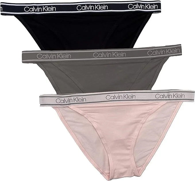 Calvin Klein The Ultimate Comfort Cheeky String Bikini Black Grey Pink Small