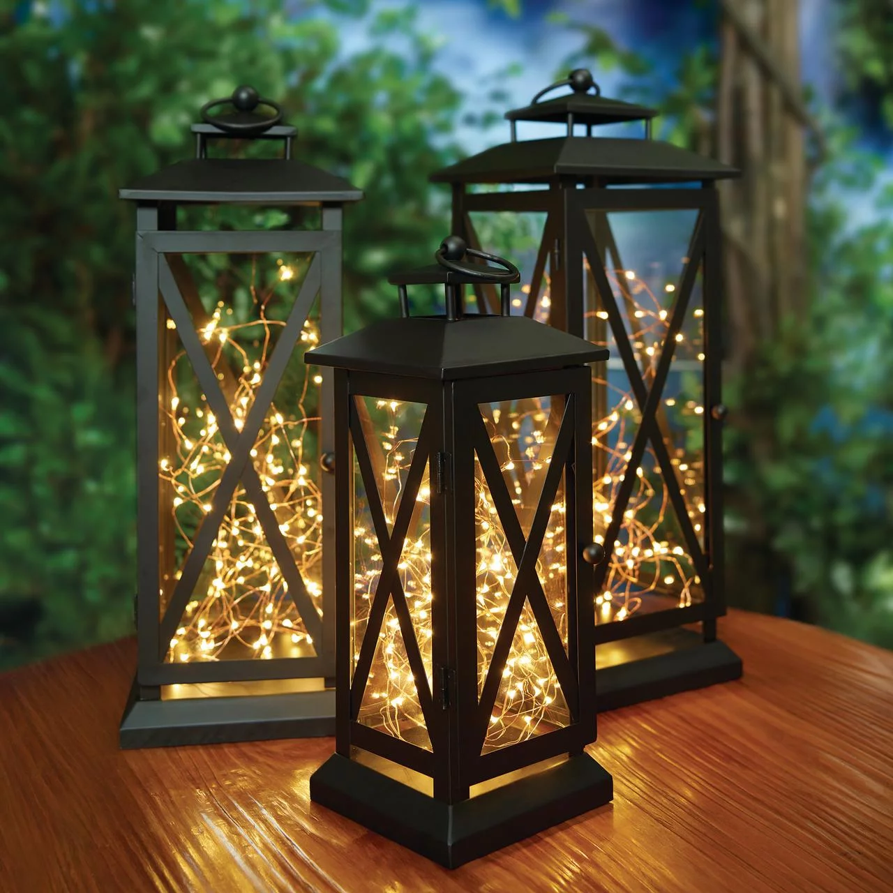 Better Homes & Gardens 36-Count LED Warm White Wire Outdoor String Lights with 8 Lighting Functions