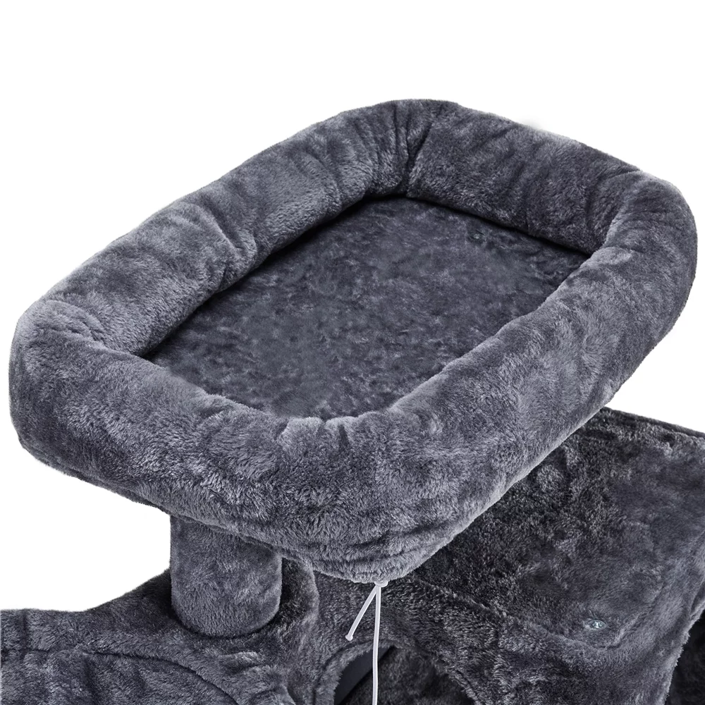 Easyfashion 40'' Height Cat Tree with Scratching Board/Posts, Dark Gray