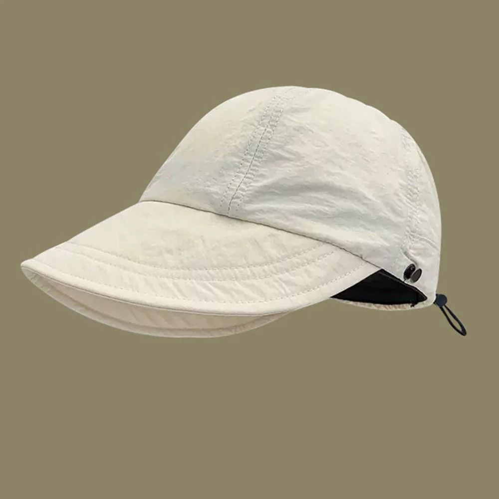 Ladies Women Adjustable Korean Fisherman Cap Bucket Hat Fishing Hat Sun Hats IVORY
