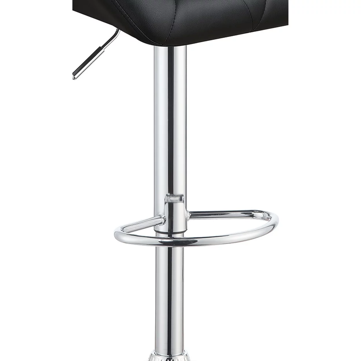 Berrington Adjustable Bar Stools Chrome and Black (Set of 2)