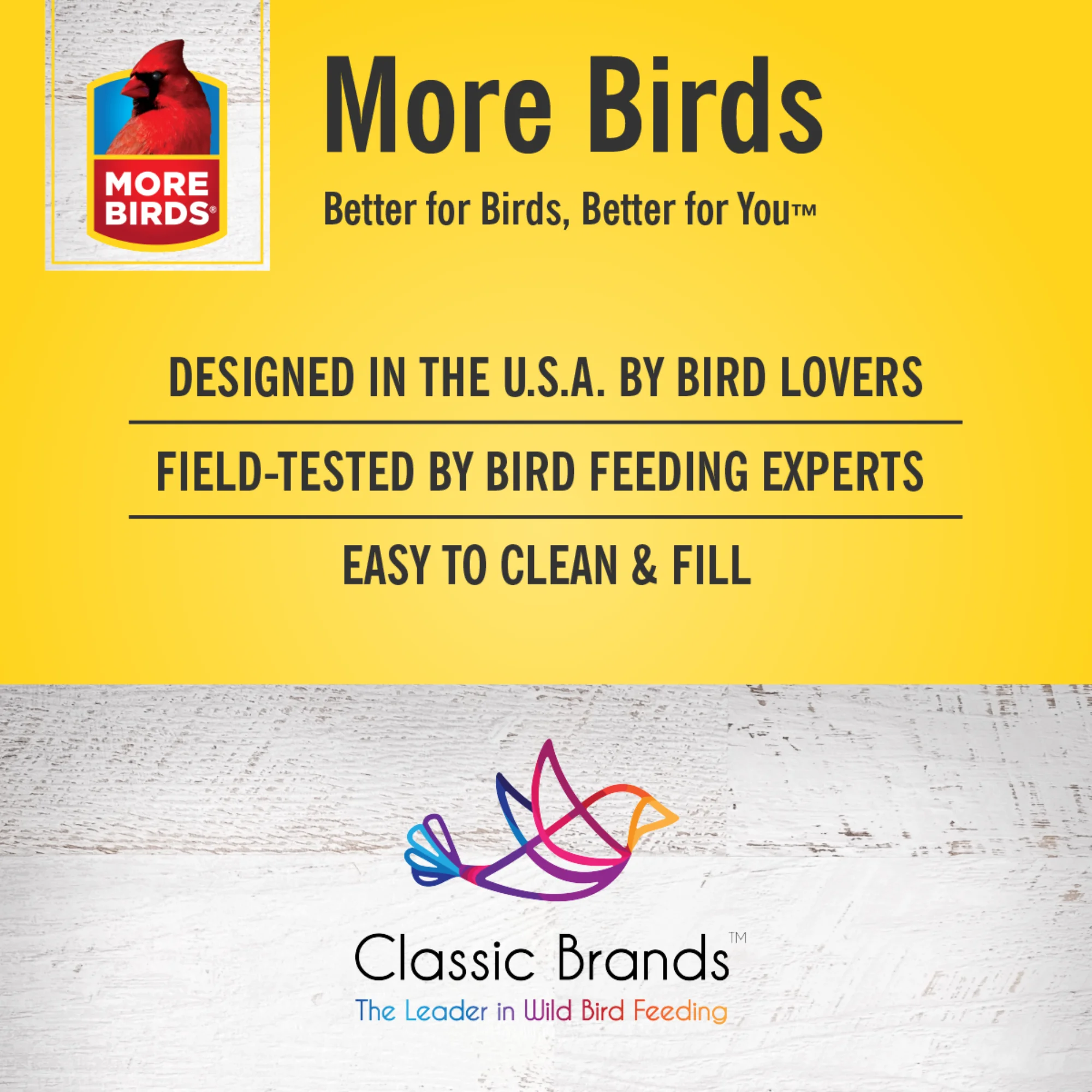 More Birds Bird Feeder, 6 Feeding Ports, 2.7 lb Bird Seed Capacity, Gazebo Wild Bird Feeder, Brown