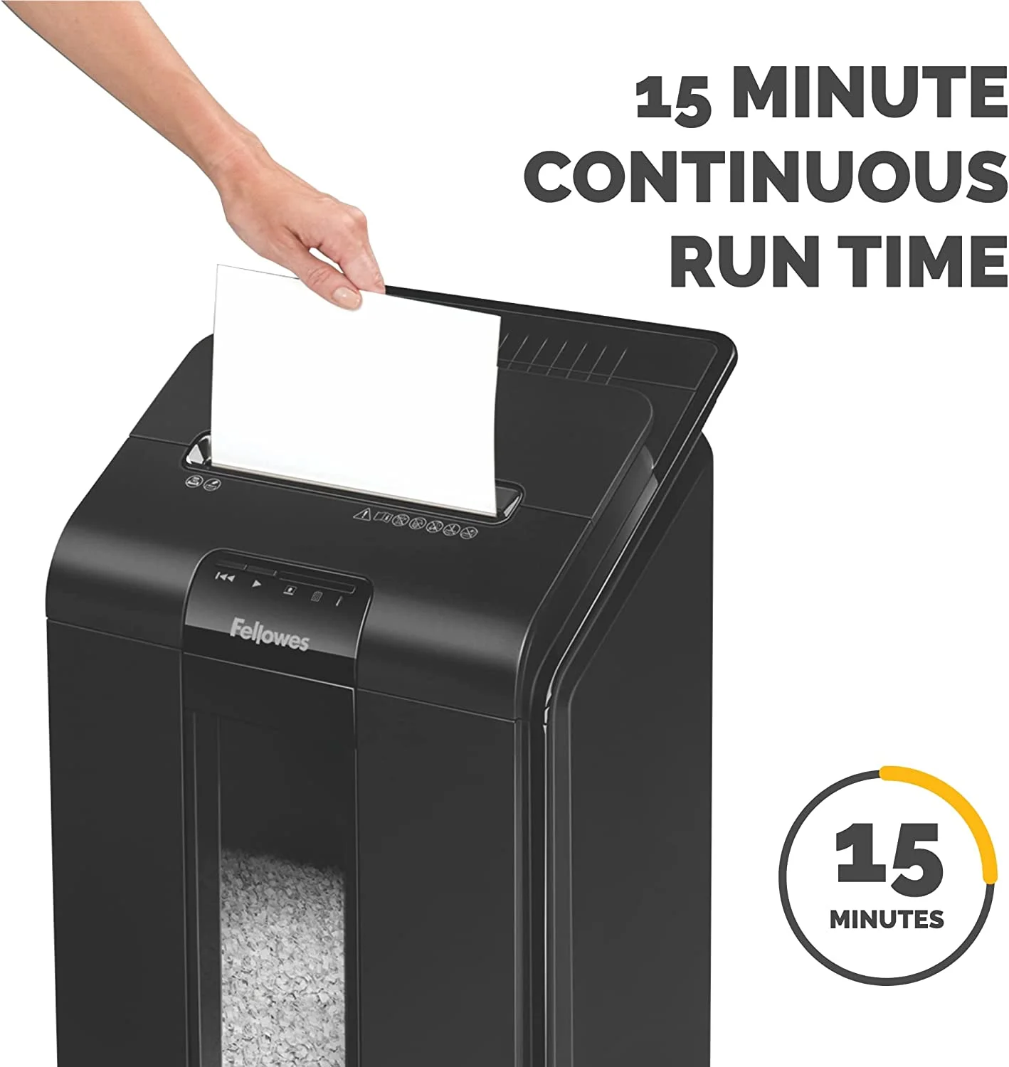 LILIUPENG AutoMax Micro-Cut 100M Commercial Office Auto Feed 2-in-1 Paper Shredder with 100-Sheet Capacity