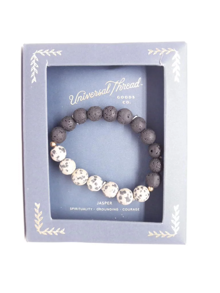 Universal Thread Goods Co. Semi-Precious Jasper Aromatherapy Stretch Bracelet