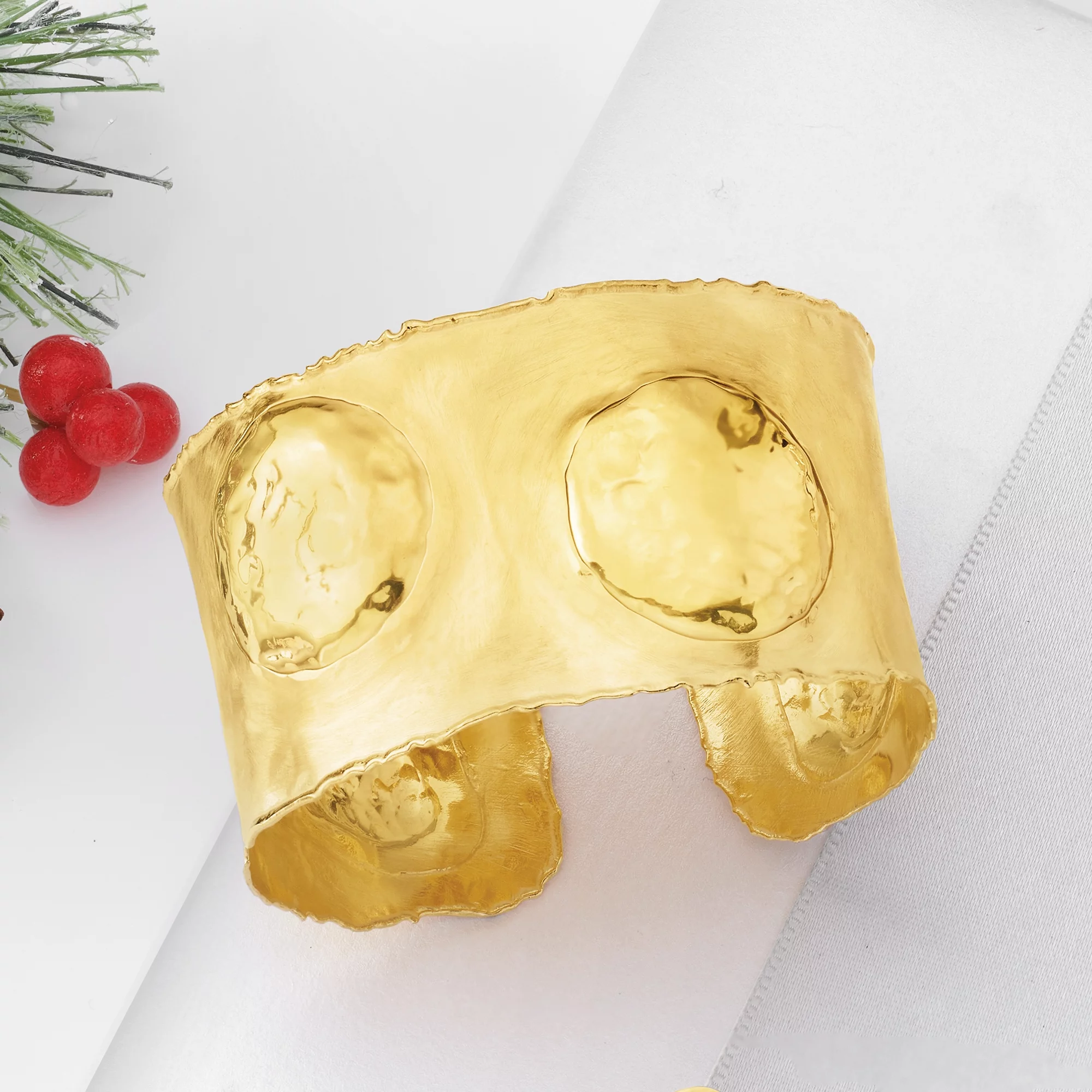 Ross-Simons Italian 18kt Gold Over Sterling Silver Cuff Bracelet, Women's, Adult