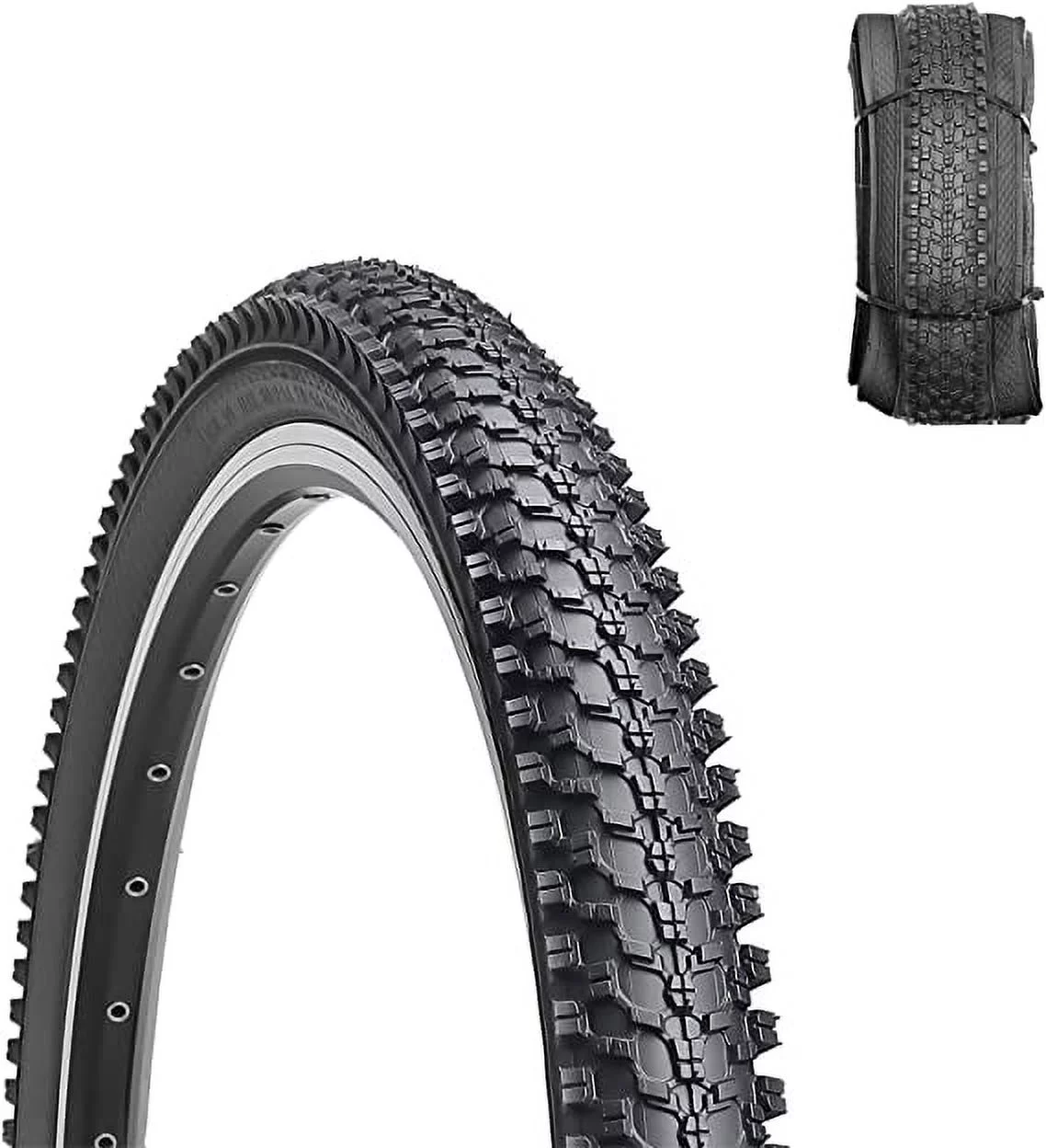 MOHEGIA 2 Pack Bike Tire 24x1.95 Inch Folding Bicycle Tires for Mountain Bikes