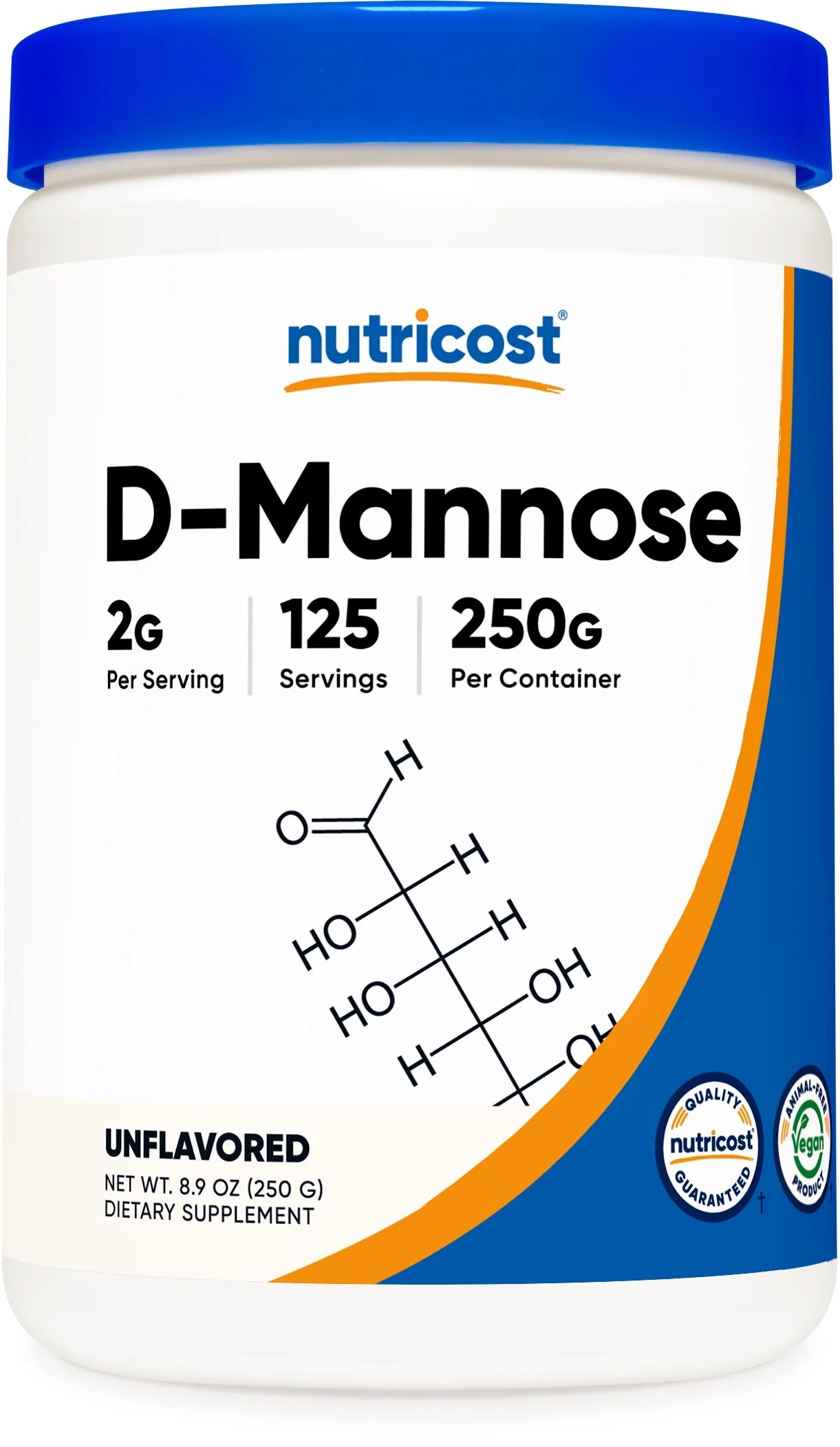 Nutricost D-Mannose Powder 250g, 2g Serving - Non-GMO, Gluten Free Supplement