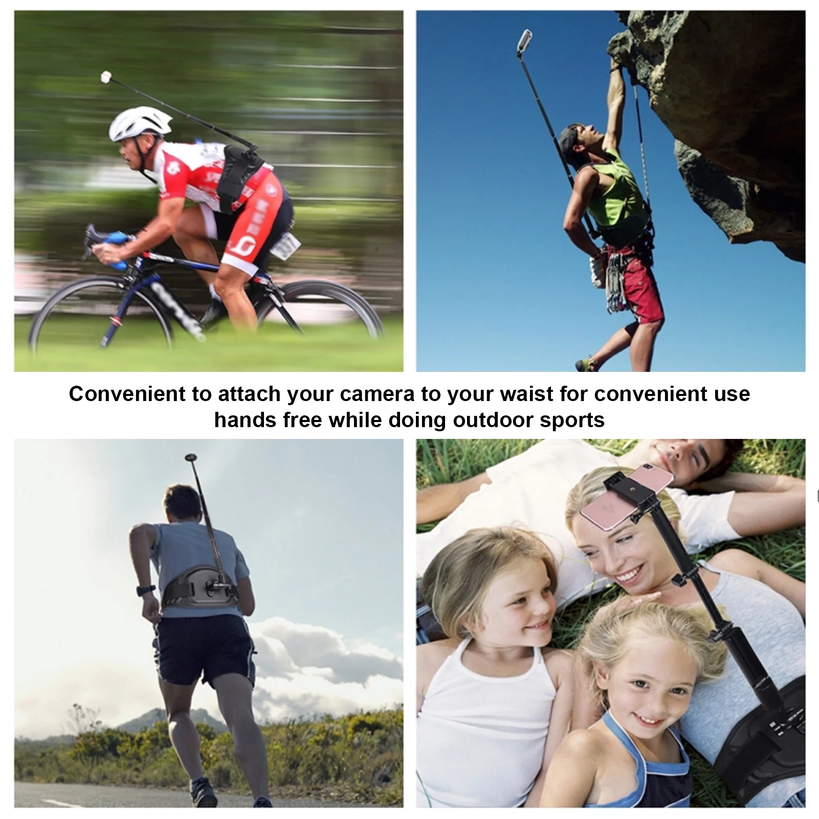 PULUZ Waist Belt Mount S-trap Replacement for / ONE X/ Theta VTheta SC36/ Panorama  Cameras Portable