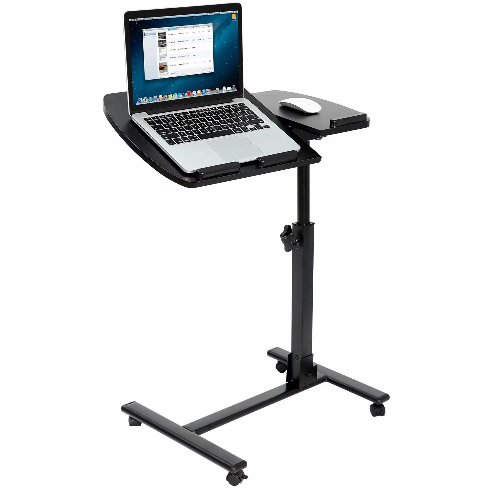 Angle Height Adjustable Rolling Laptop Desk Over Sofa Bed Notebook Table Stand