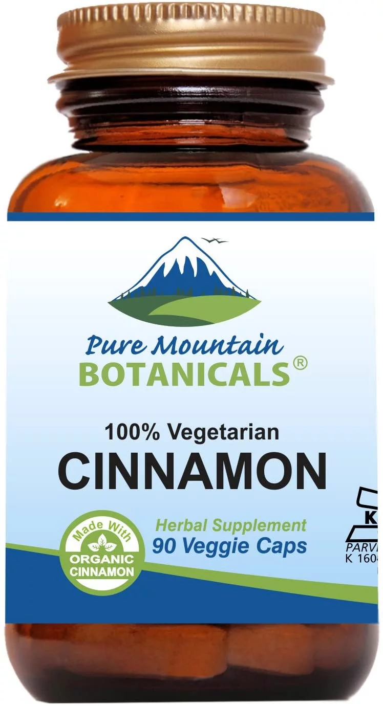 Cassia Cinnamon Bark Capsules Kosher Vegan Herbal Supplements (90 Caps) (900 mg)