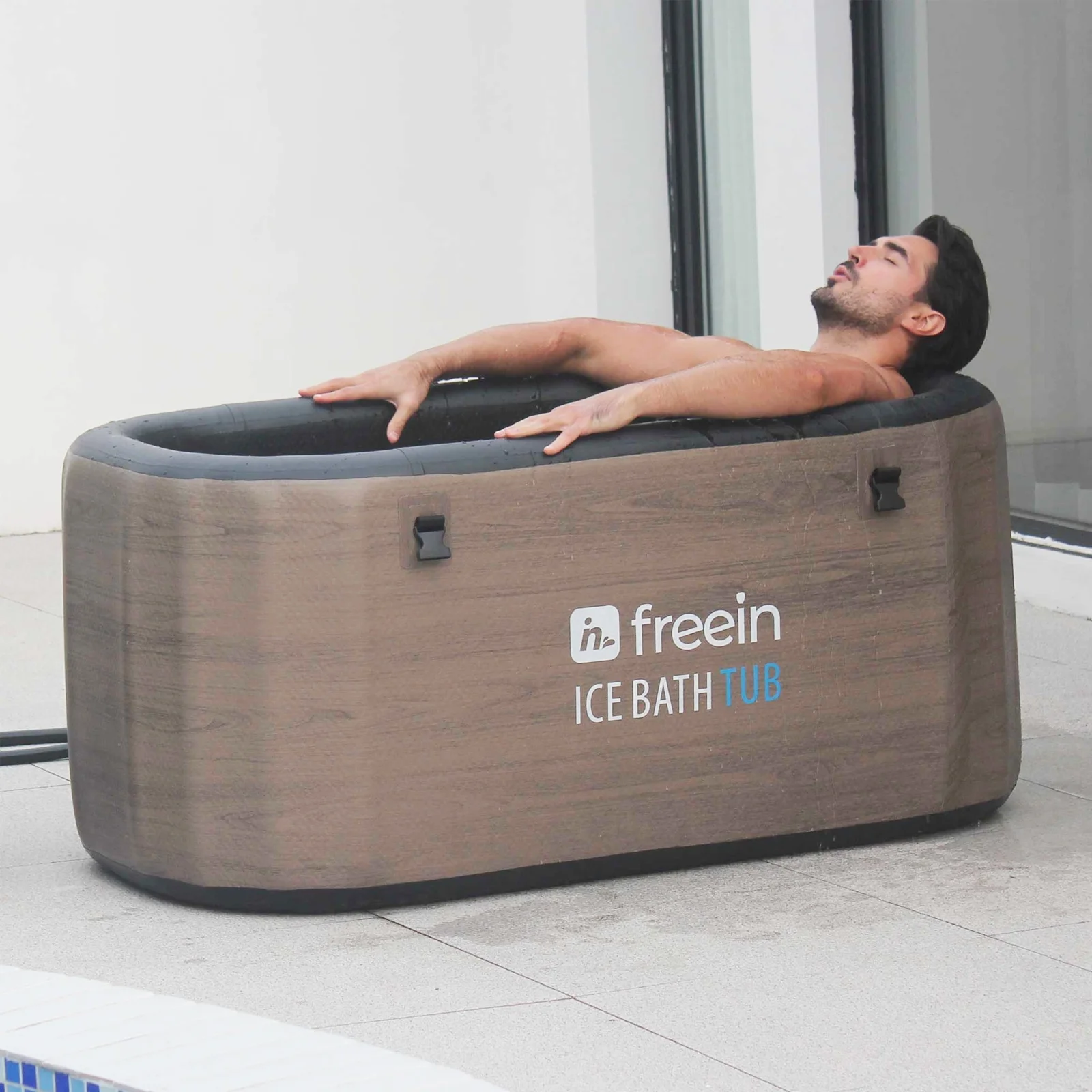Freein Ice Bath Cold Plunge Bath Inflatable Bath Tub For Sports Recovery Wood M