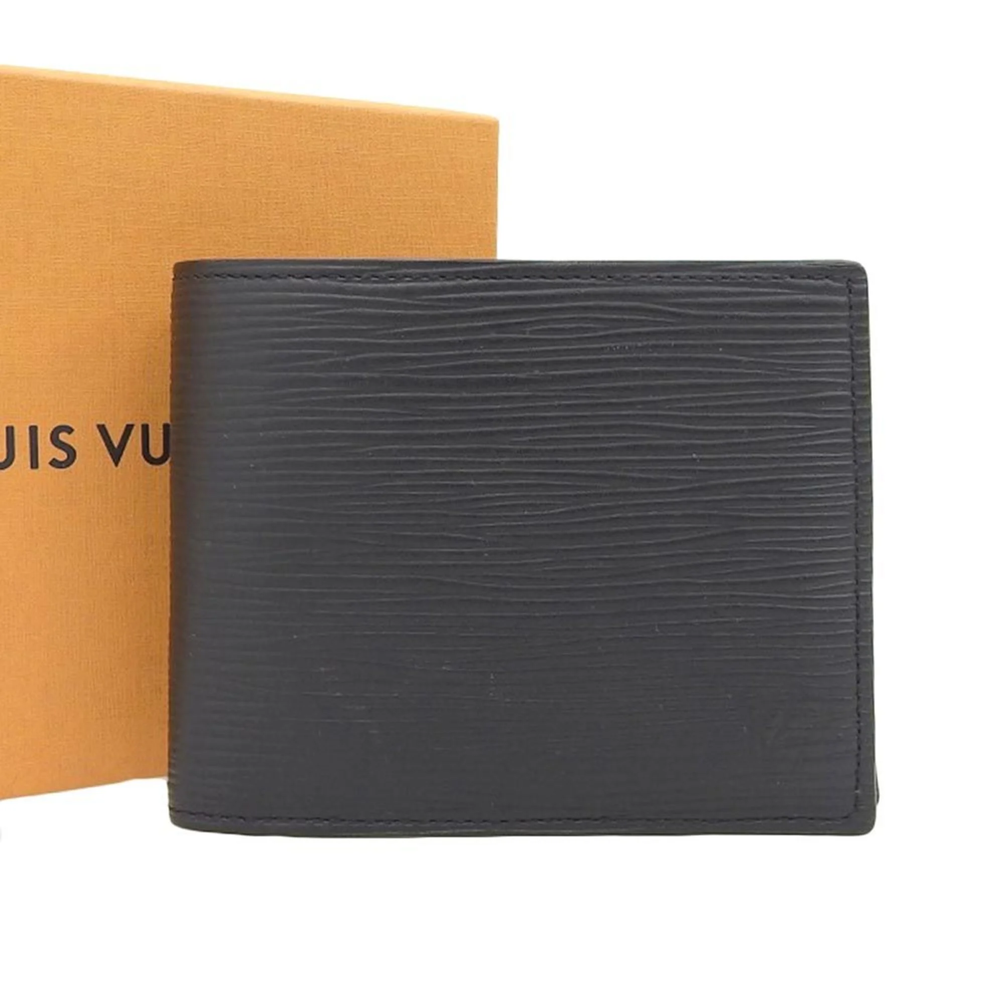 Pre-Owned Louis Vuitton LOUIS VUITTON Epi Portefeuille Marco NM Bifold Wallet Noir M62289 (Like New)