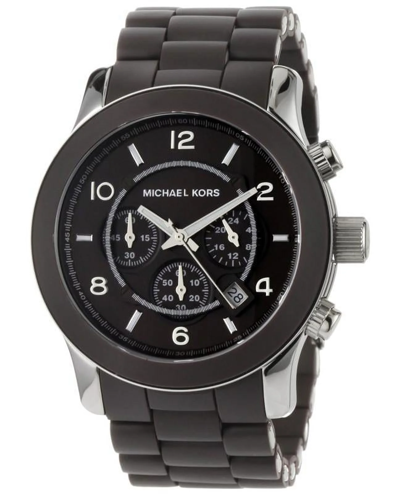 MK8129 Women's Brown Dial Rubber Bracelet Watch