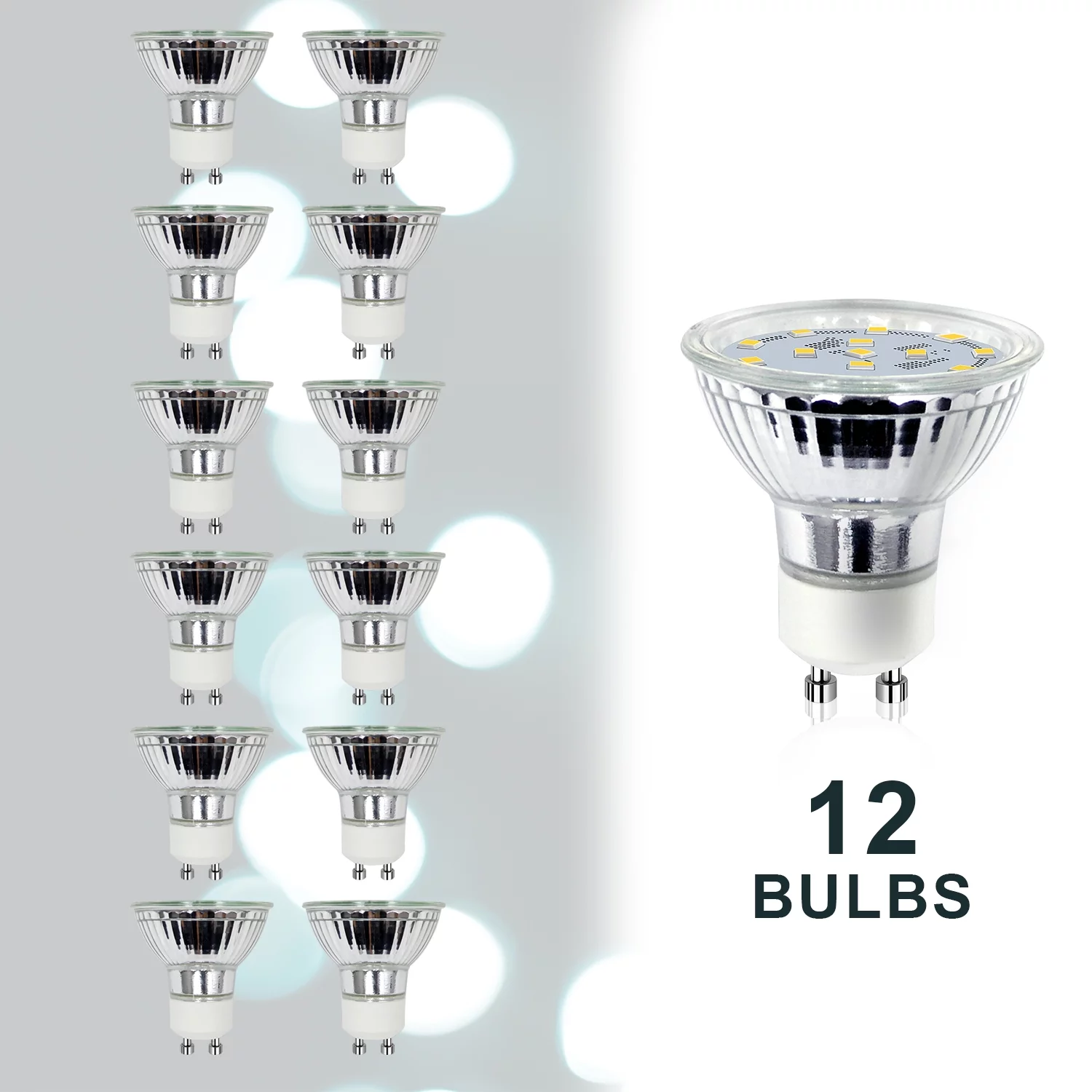EtroLighting [12 Pack] LED GU10 Based 120V 4W 5000K Daylight Replacement Light Bulb 120V 4W, WMT1777