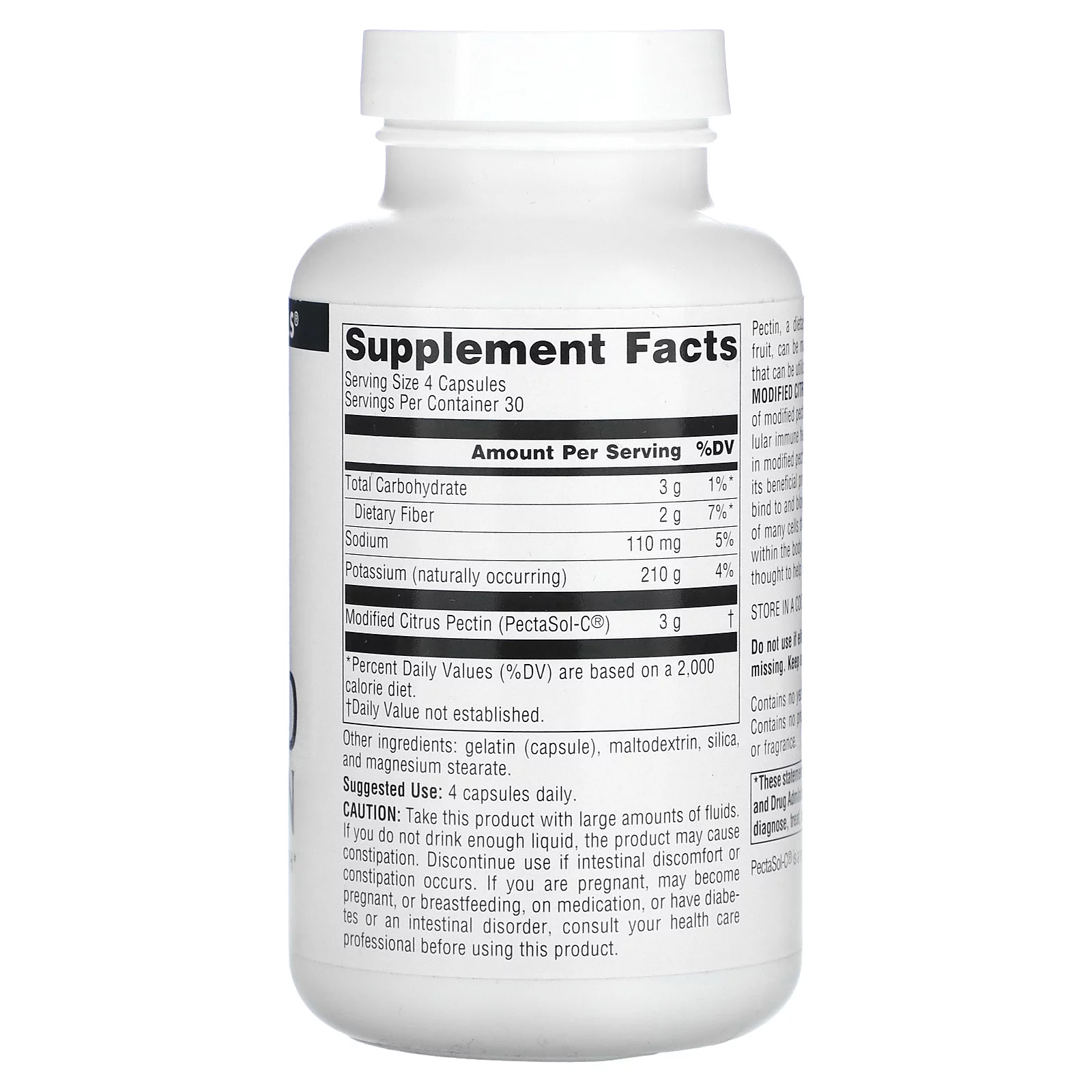 Source Naturals - PectImmune Modified Citrus Pectin 750 mg. - 120 Capsules