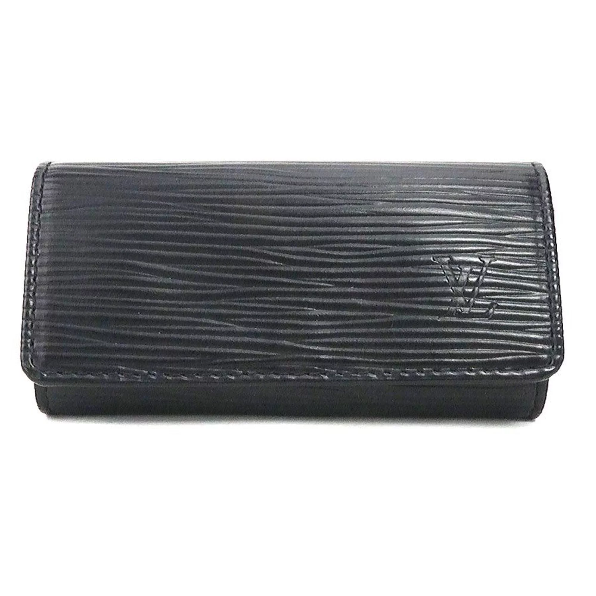 Pre-Owned Louis Vuitton LOUIS VUITTON Key Case Epi Multicle 4 Leather Noir Men's M63822 r9609f (Good)