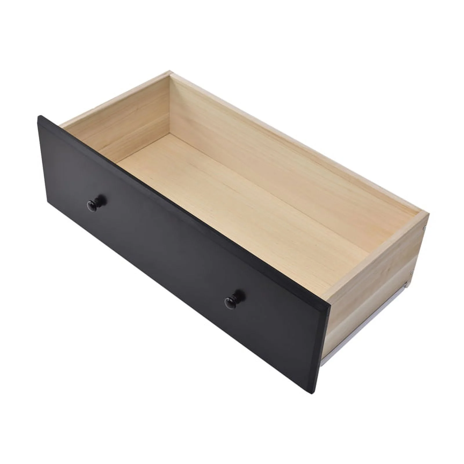 Home Square 2-Piece Set with Full Bed and 5-Drawer Chest Dresser in Black