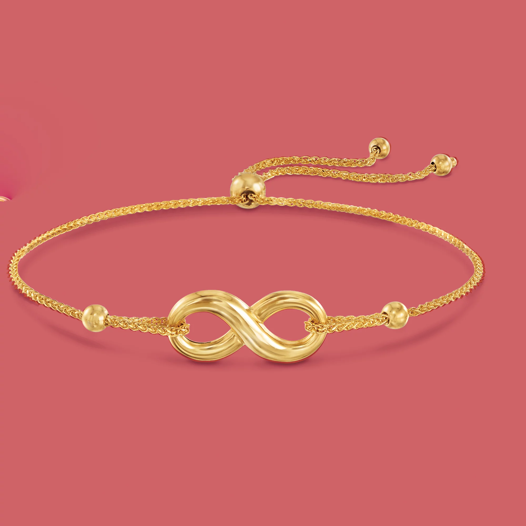 Ross-Simons 14kt Yellow Gold Infinity Symbol Bolo Bracelet, Women's, Adult