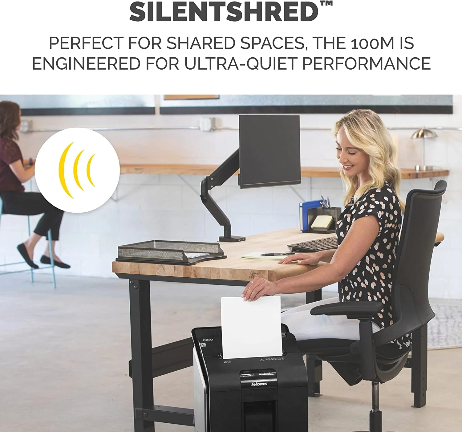 LILIUPENG AutoMax Micro-Cut 100M Commercial Office Auto Feed 2-in-1 Paper Shredder with 100-Sheet Capacity